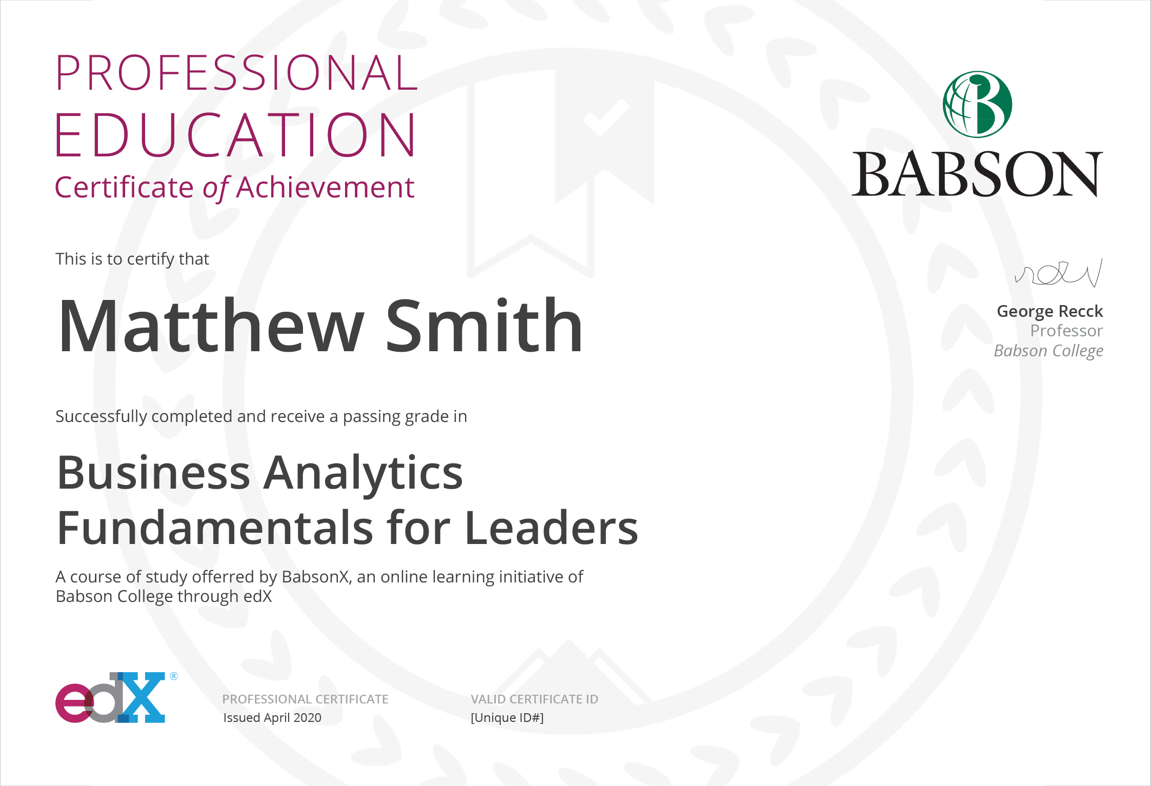 Business Analytics Fundamentals - Professional Education ...